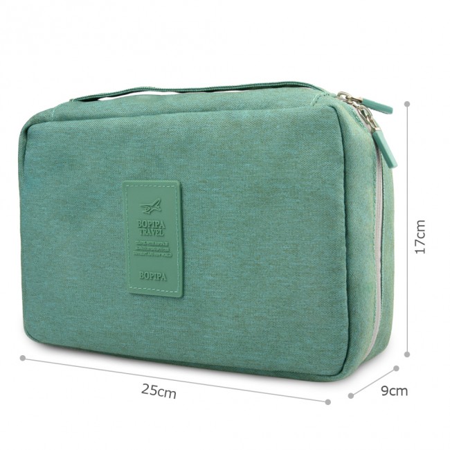 Toiletry Cosmetic Makeup Bag Travel Hanging Organizer Kit Multifunction Portable Tote for Women Ladies Men Green    